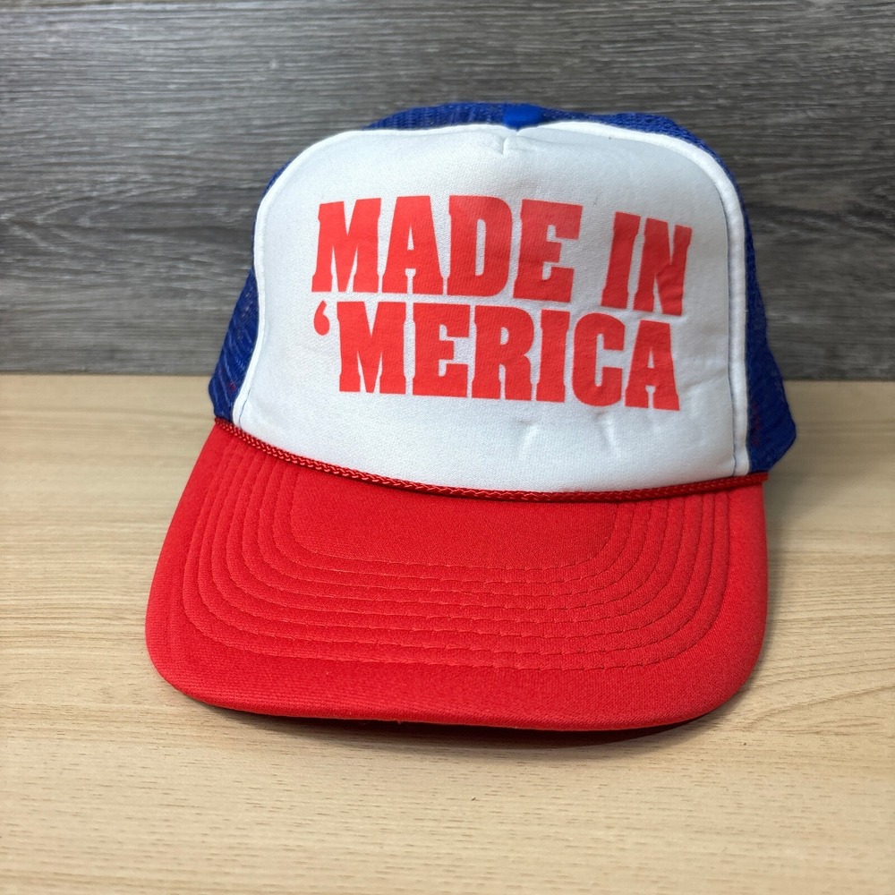 America Hat Cap Snap Back Blue Tucker Made In Merica United States USA Otto